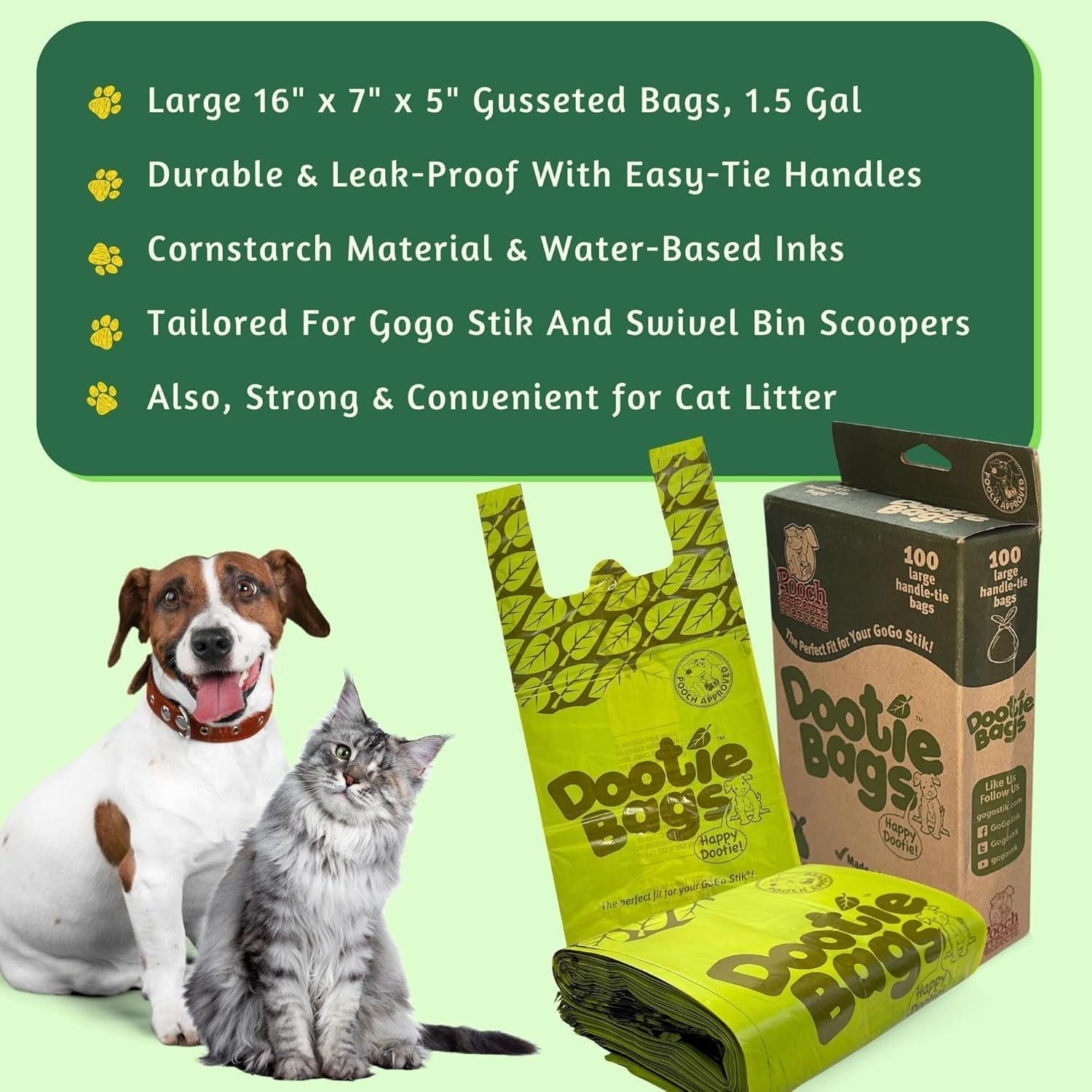 Dootie Bags, Quick and Easy, Rip Free, Leakproof!