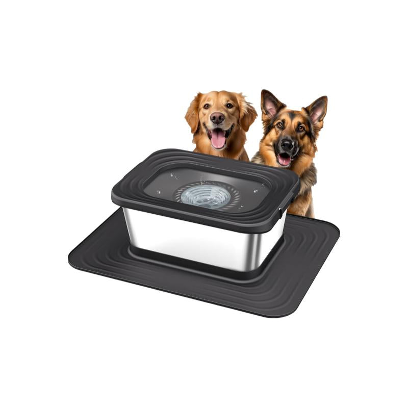 10L Stainless Steel Dog Water Bowl, With Anti Splash!