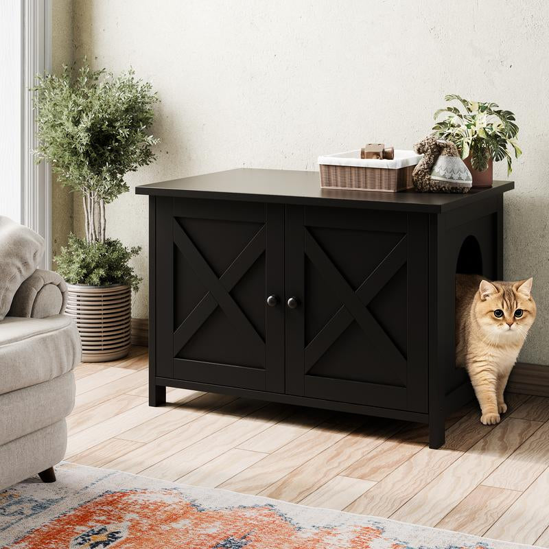 Cat litter box, Hidden door design, easy to clean!