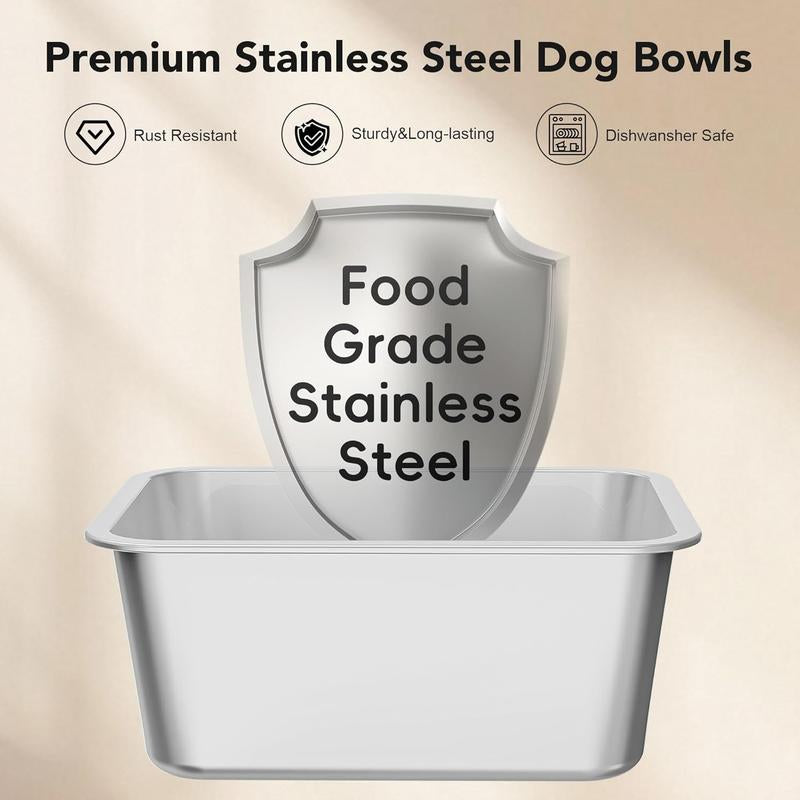 10L Stainless Steel Dog Water Bowl, With Anti Splash!