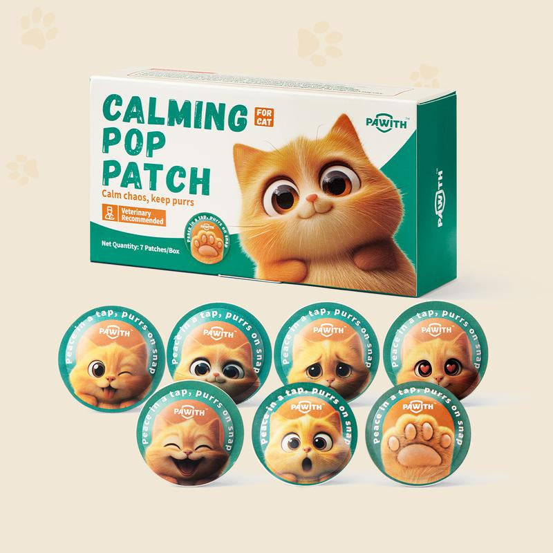 PAWITH Cat Calming Pop Patch (1 Box * 7 Patches) , Lasts Up to 48 Hours, GET YOURS NOW!
