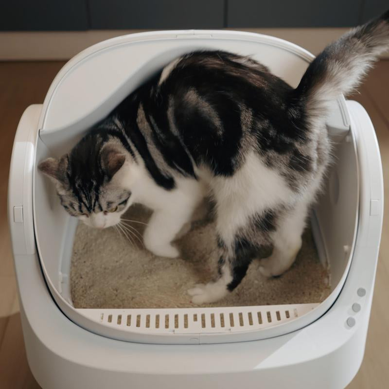 Auto Cleaning Cat Litter Box With Monitoring,  and Extremely Easy to Clean!