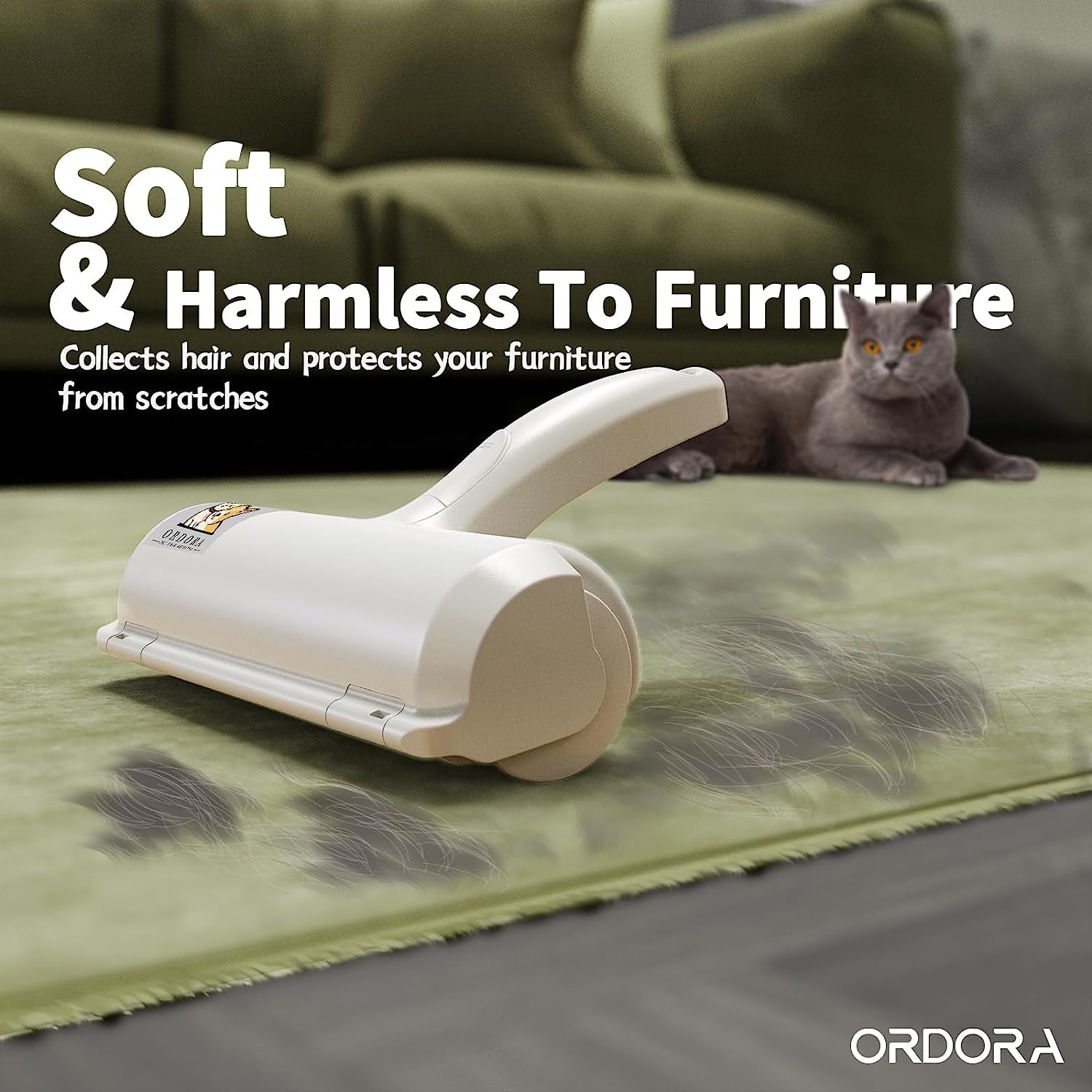 Ordora Pet Hair Removal Tool：Reusable Lint Roller for Pet Hair - Portable Pet Hair Remover