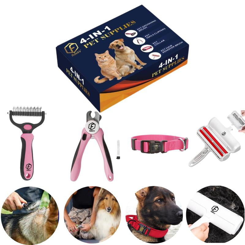 FIDEH’S 4-In-1 Pet Supplies-Reusable, removes hair, nails, and more!