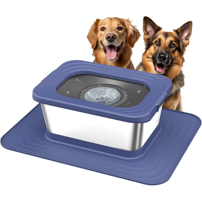 10L Stainless Steel Dog Water Bowl, With Anti Splash!