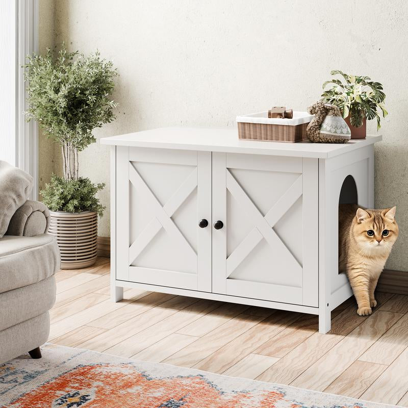 Cat litter box, Hidden door design, easy to clean!