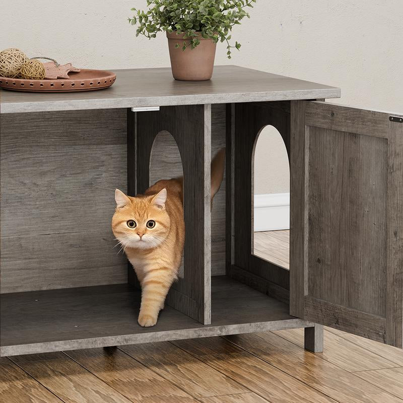 Cat litter box, Hidden door design, easy to clean!
