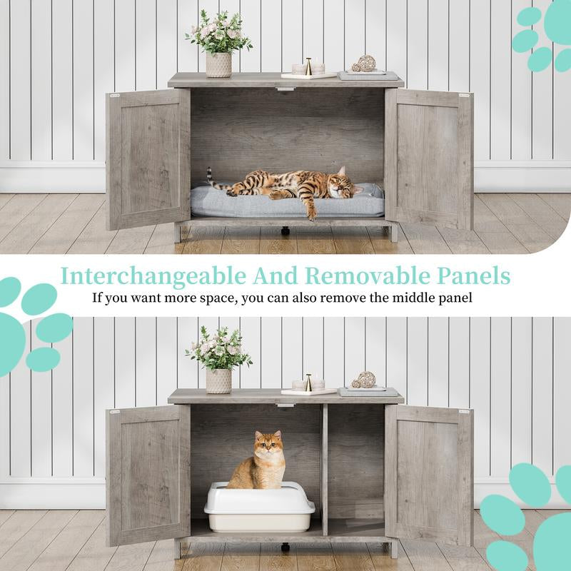 Cat litter box, Hidden door design, easy to clean!