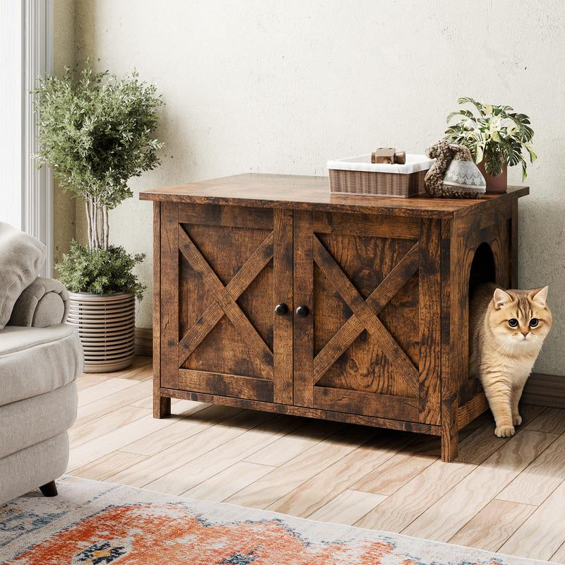 Cat litter box, Hidden door design, easy to clean!