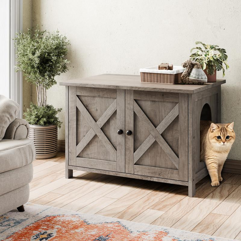 Cat litter box, Hidden door design, easy to clean!