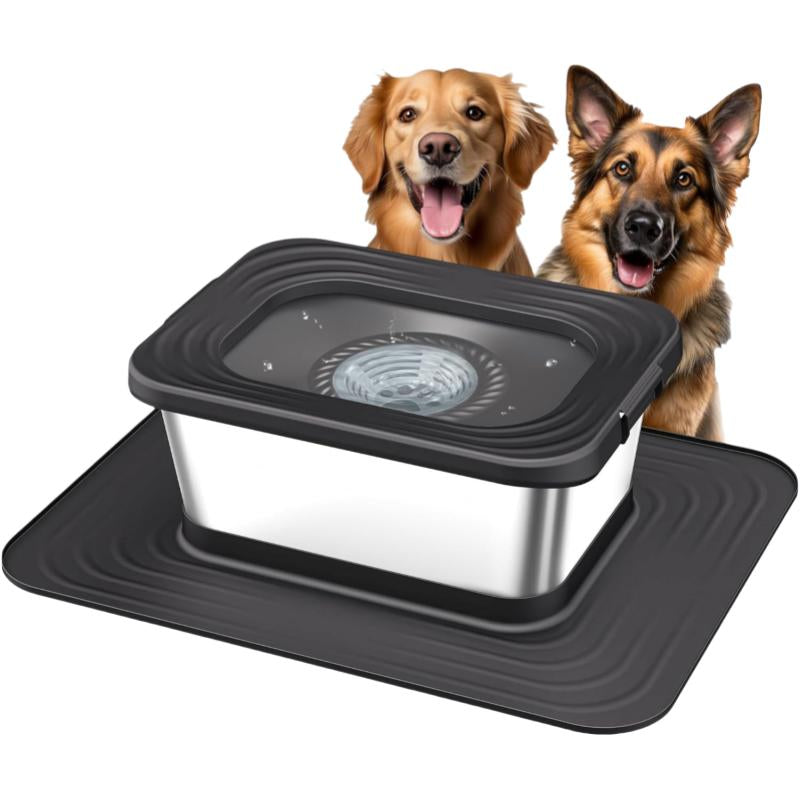 10L Stainless Steel Dog Water Bowl, With Anti Splash!