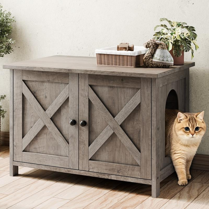Cat litter box, Hidden door design, easy to clean!