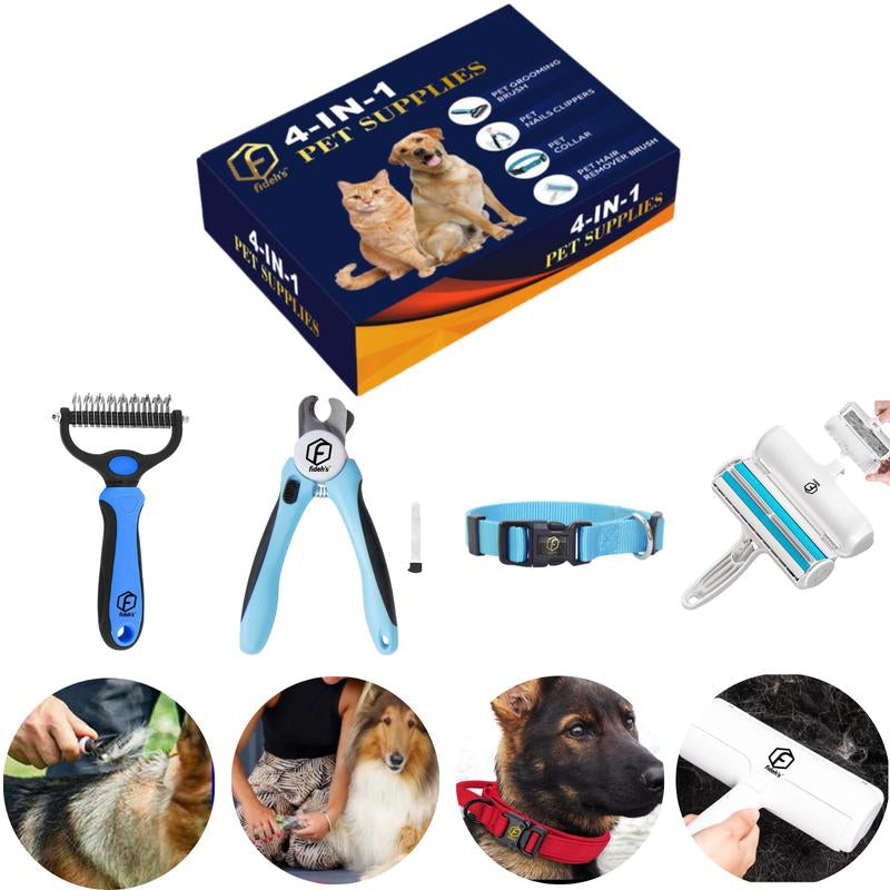 FIDEH’S 4-In-1 Pet Supplies-Reusable, removes hair, nails, and more!