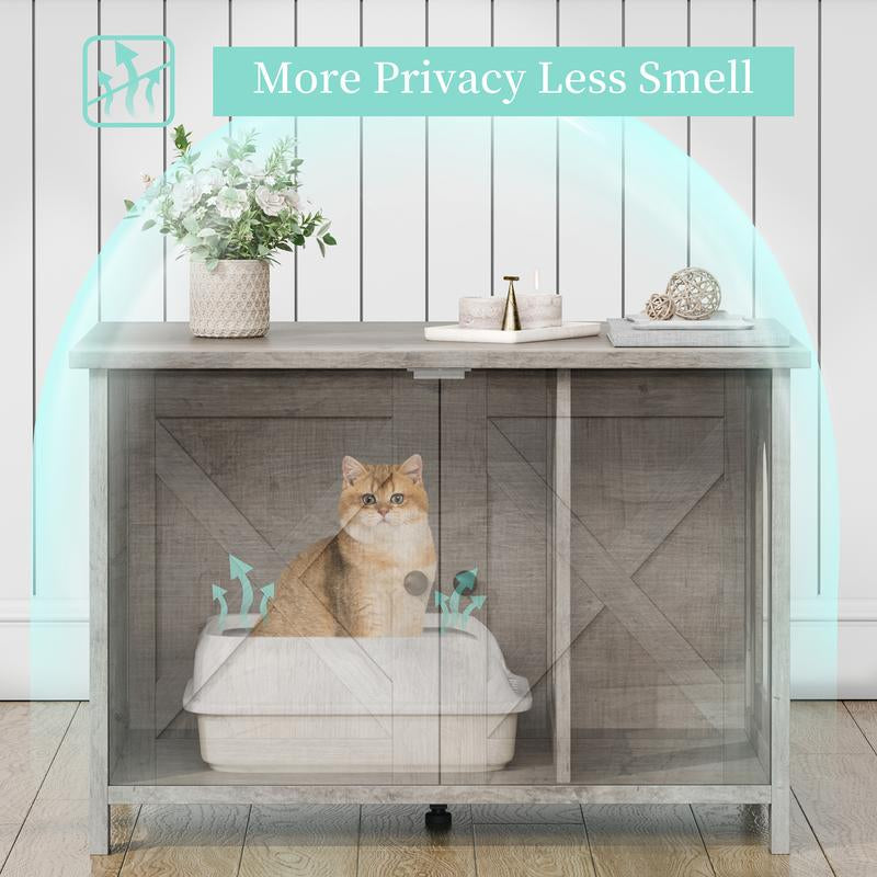 Cat litter box, Hidden door design, easy to clean!