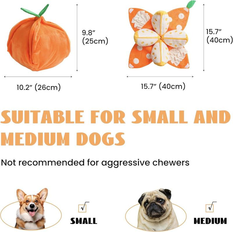 Nocciola 5-In-1 Orange Dog Enrichment Toys, Comes With 4 Orange Slices When Pealed Open!